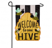 Evergreen Flag Welcome to Our Hive Garden Applique Flag - 12.5 x 18 Inches Outdoor Decor for Homes a