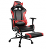 Gaming Chair PU Leather Racing Chair, High-Back Recliner Swivel Office Chair with Headrest Lumbar Pi