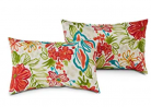 Greendale Home Fashions AZ5811S2-BREEZE Garden Floral Outdoor Rectangle Throw Pillow (Set of 2)