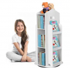 HM&DX 360° Rotating Children's Bookshelf,Cartoon Books Rack Floor Simple Child Book Shelf for Home 