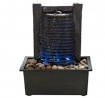 Indoor Water Fountain With LED Lights- Lighted Waterfall Tabletop Fountain With Stone Wall and Sooth