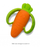 Infantino Lil' Nibble Teethers Carrot - Silicone Soft-Textured teether for Sensory Exploration and T
