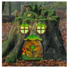 Juegoal Miniature Fairy Gnome Home Window and Door for Trees Decoration, Leave Shape Glow in Dark Fa