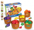 Learning Resources Farmer's Market Color Sorting Set, Homeschool, Play Food, Fruits and Vegetables T