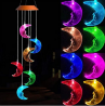 ME9UE Solar Powered Wind Spinner Light, 6 Moons with 7 Colors Changing Wind Light, Waterproof Hangin