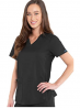 Med Couture Touch Women's V-Neck Shirttail Top