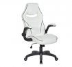 OSP Home Furnishings Xeno Ergonomic Adjustable Gaming Chair, White with Black Accents