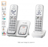 Panasonic DECT 6.0 Expandable Cordless Phone with Answering Machine and Smart Call Block - 2 Cordles
