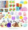 Party Favors For Kids Toy Assortment Bundle,Mochi Squishies,Puzzles,Finger Gyro Spiral Twister Toys 