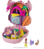 Polly Pocket Llama Music Party Compact with Stage, Spinning Dance Floor, Food Stalls and Table, Picn