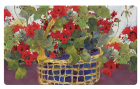 Toland Home Garden Geranium Basket 18 x 30 Inch Decorative Floor Mat Floral Colorful Red Flower Door