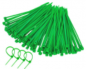 Unves Nylon Green Zip Ties, 100 Pieces 12 Inch Self Locking Garden Cable Ties, Reusable and Flexible