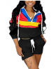 VOIKERDR Women 2 Piece Outfits Tracksuit Jumpsuits Lightweight Windbreaker Pullover Jacket Crop Top 
