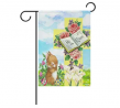 Wamika Happy Easter Cute Bunny Lily Flowers Garden Flag 28 x 40 Double Sided Flags Easter Eggs Flowe