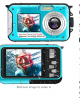 Waterproof Digital Camera Underwater Camera Full HD 2.7K 48 MP Video Recorder Selfie Dual Screens 16