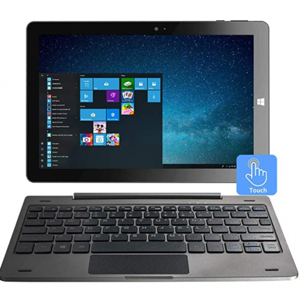 10.1 Inch Windows 10 Tablet 2-in-1 Touchscreen Mini Laptop with Detachable Keyboard/IPS 1280x800 /4GB RAM /32GB ROM/Dual Webcam/Bluetooth 4.2/WiFi/HDM