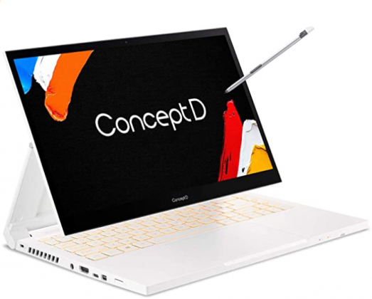 Acer ConceptD 3 Ezel CC314-72G-72SX Convertible Creator Laptop, Intel i7-10750H, GeForce GTX 1650 Max-Q, 14