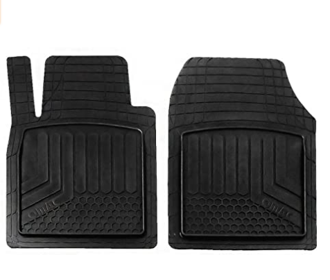 All Weather Protection Floor Mat for Car | Fits Ford Transit Connect Cargo Van 2010-2021 Black Trimmable Front Rubber Floor Mats First Row 2 pcs. | Au