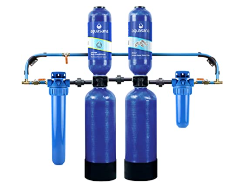 Aquasana Whole House Water Filter System - Water Softener Alternative - Salt-Free Conditioner, Carbon & KDF Home Water Filtration - Filters Sediment &