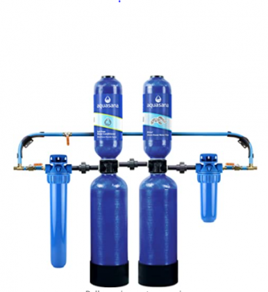 Aquasana Whole House Water Filter System - Water Softener Alternative - Salt-Free Conditioner, Carbon & KDF Home Water Filtration - Filters Sediment &