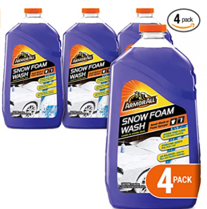 Armor All Car Wash Snow Foam Formula, Cleaning Concentrate for Cars, Truck, Motorcycle, Bottles, 50 Fl Oz, Pack of 4, 19141-4PK