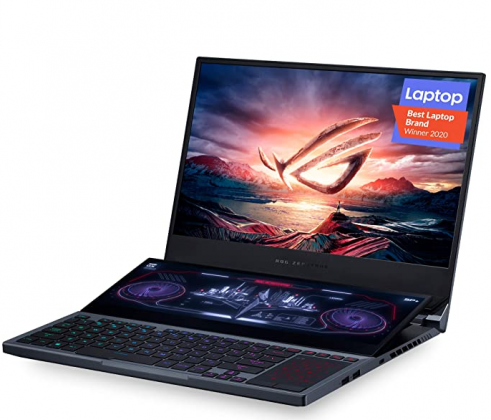 ASUS ROG Zephyrus Duo 15 Gaming Laptop, 15.6” 300Hz IPS Type FHD, NVIDIA GeForce RTX 2070S, Intel Core i7-10875H, 32GB DDR4, 2TB RAID 0 SSD, Per-Key R