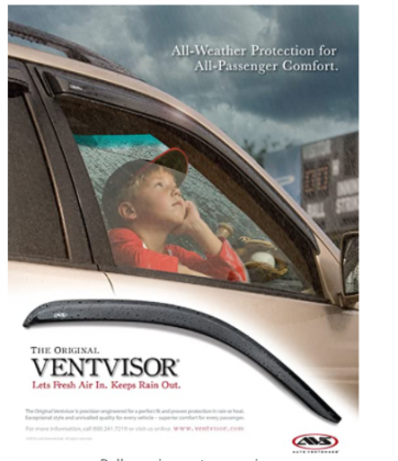 Auto Ventshade 94242 Original Ventvisor Side Window Deflector Dark Smoke, 4-Piece Set for 2010-2018 Toyota 4Runner