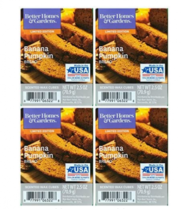 Better Homes and Gardens Banana Pumpkin Bread Scented Wax Cubes - 4-Pack