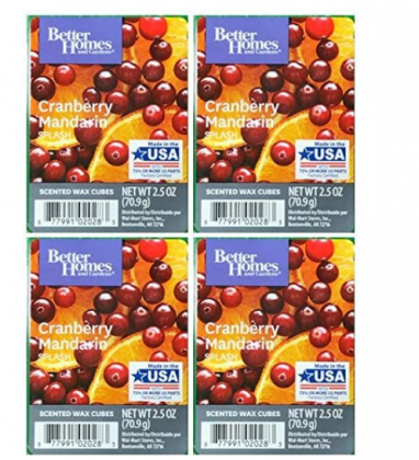 Better Homes and Gardens Cranberry Mandarin Splash Scented Wax Cubes - 4-Pack
