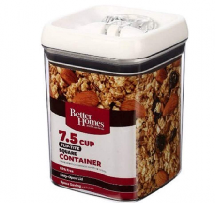 Better Homes and Gardens Flip-Tite 7.5 Cup Square Container