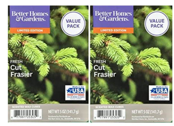 Better Homes and Gardens Fresh Cut Frasier Scented Wax Cubes 5oz - 2-Pack