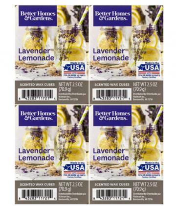 Better Homes and Gardens Lavender Lemonade Wax Cubes - 4-Pack