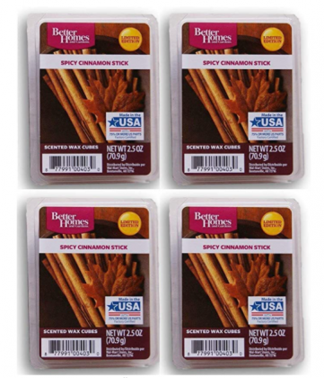 Better Homes and Gardens Spicy Cinnamon Stick Scented Wax Cubes (4 Pack)