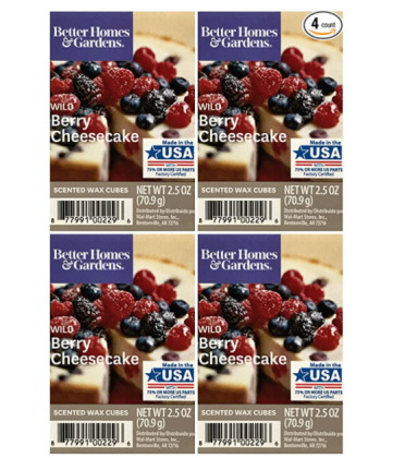 Better Homes and Gardens Wild Berry Cheesecake Wax Cubes