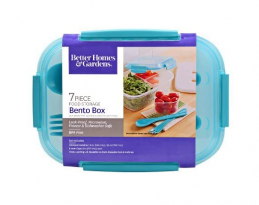 Better Homes & Gardens 7 Piece Food Storage Bento Box
