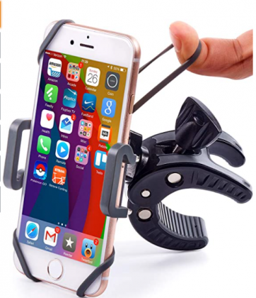 Bike & Motorcycle Phone Mount - for iPhone 12 (11, Xr, SE, Max/Plus), Galaxy S20 or Any Cell Phone - Universal ATV, Mountain & Road Bicycle Handlebar