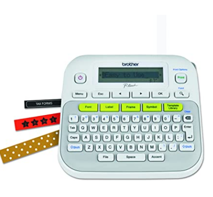 Brother P-Touch, PTD210, Easy-to-Use Label Maker, One-Touch Keys, Multiple Font Styles, 27 User-Friendly Templates, White