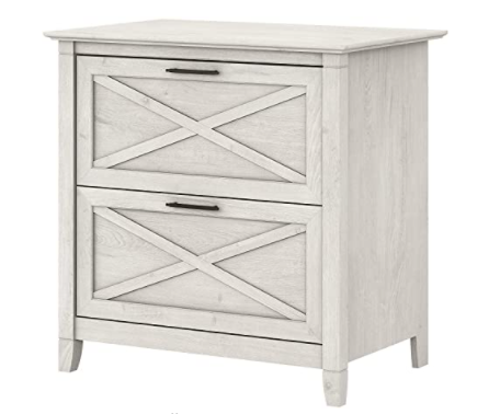 Bush Furniture 2 Drawer Lateral File Cabinet, Linen White Oak