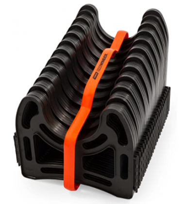 Camco 20 Ft (43051) Sidewinder RV Sewer Hose Support, Made From Sturdy Lightweight Plastic, Won't Creep Closed, Holds Hoses in Place - No Need for Str