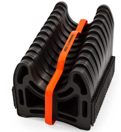 Camco 20 Ft (43051) Sidewinder RV Sewer Hose Support, Made From Sturdy Lightweight Plastic, Won't Creep Closed, Holds Hoses in Place - No Need for Str