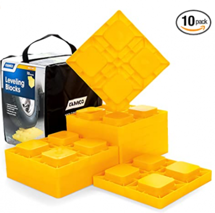 Camco 44510 Heavy Duty Leveling Blocks, Ideal for Leveling Single and Dual Wheels, Hydraulic Jacks, Tongue Jacks and Tandem Axles (10 Pack, Frustratio