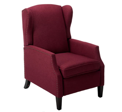 Christopher Knight Home Wescott Traditional Fabric Recliner, Deep Red