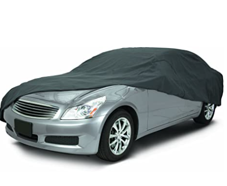 Classic Accessories 10-013-251001-00 OverDrive PolyPro 3 Heavy Duty Mid Size Sedan Car Cover,Charcoal,Sedans 176