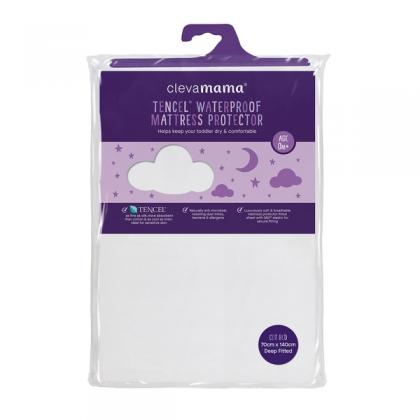 ClevaMama Tencel Fitted Mattress Protector Cot 60x120x25