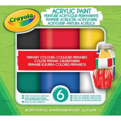 Crayola Acrylic Paint Primary Colours
