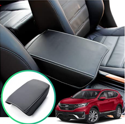 CRV Interior Accessories 2021 Armrest Cover Compatible for Honda CRV,Center Console Armrest Box Cover Fiber for Honda CR-V 2017 2018 2019 2020
