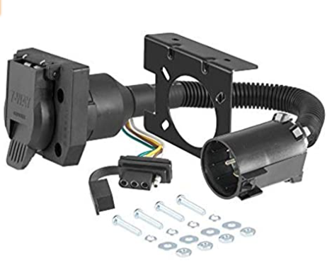 CURT 55774 Dual-Output Vehicle-Side 7-Pin, 4-Pin Connectors, Factory Tow Package and USCAR Socket Required