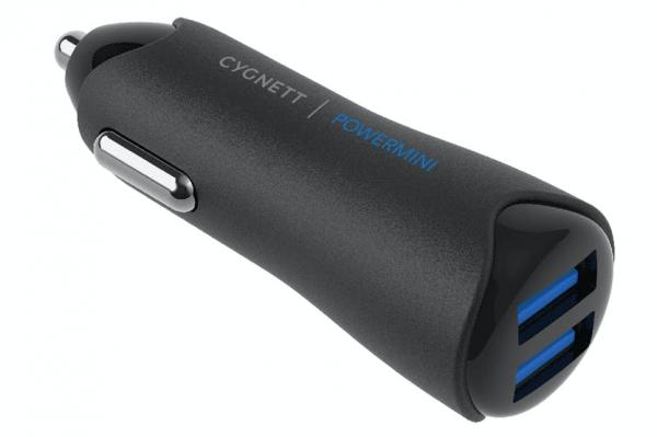 Cygnett PowerMini 4.8A Dual USB Car Charger | Black