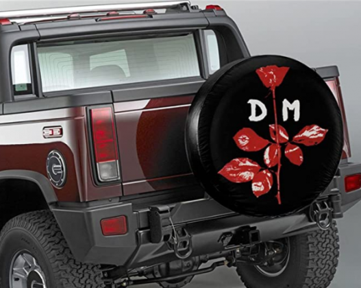 Depec-He Mo-De Spare Tire Cover Good Vibes Waterproof Dust-Proof Universal Spare Wheel Tire Cover Fit for Trailer, Rv, SUV Truck and Many Vehicle Camp