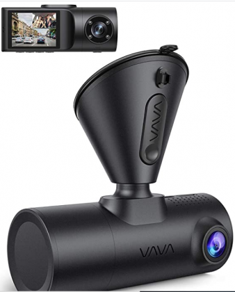 Dual Dash Cam, VAVA 2K Front and 1080P Cabin or 2K 30fps Single Front Car Camera, Both Sony Sensor, Infrared Night Vision, App Control & 2